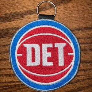 DETROIT BASKETBALL PRIDE embroidered key chain Pistons colors